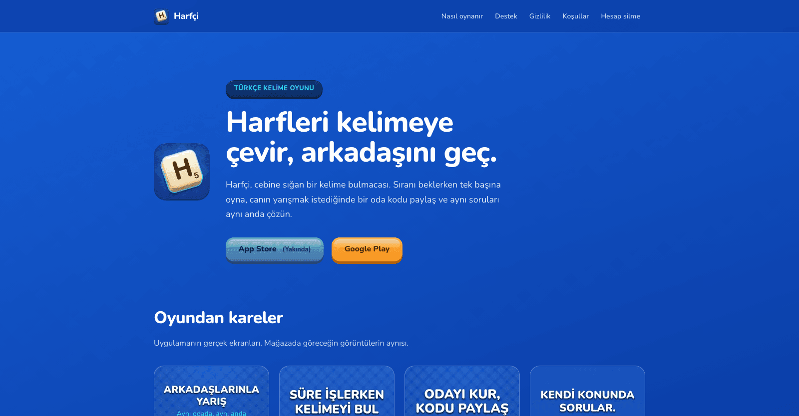 Harfçi — Android · iOS soon